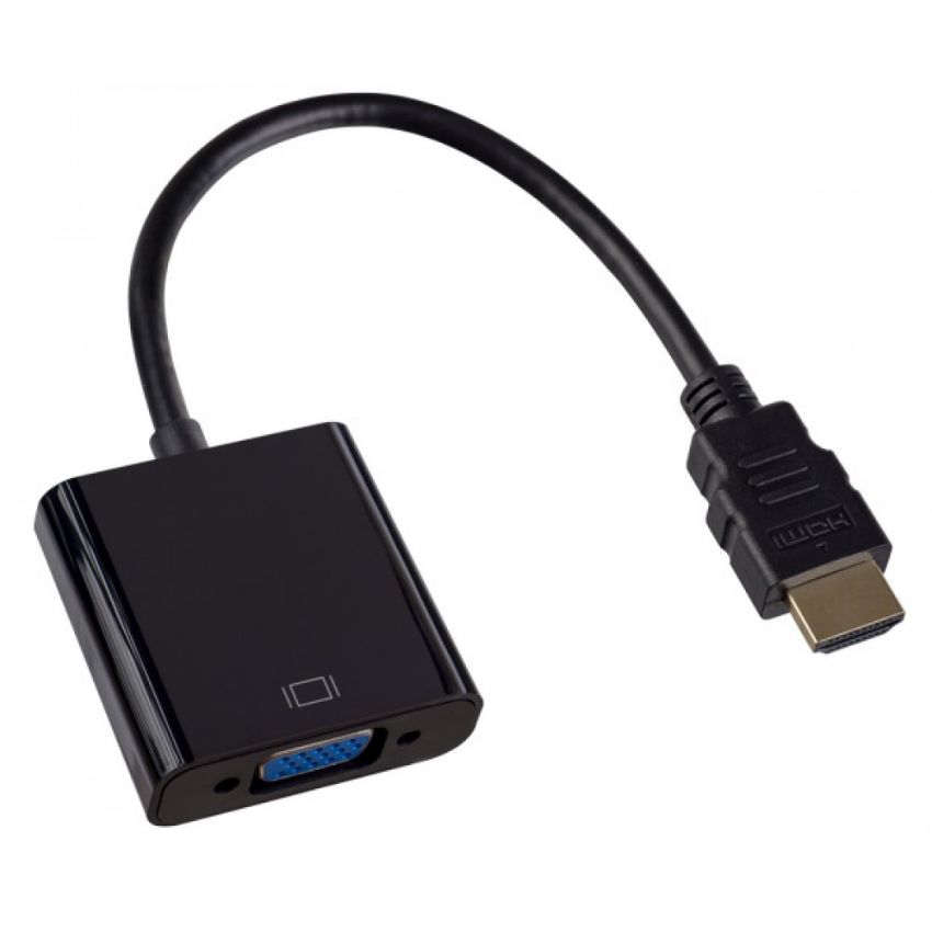 Переходник Perfeo A7022 HDMI-VGA, 19M/15F, 0.15м