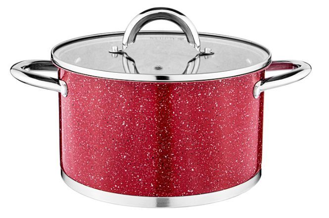 Кастрюля AGNESS 937-321 красная 2,5л