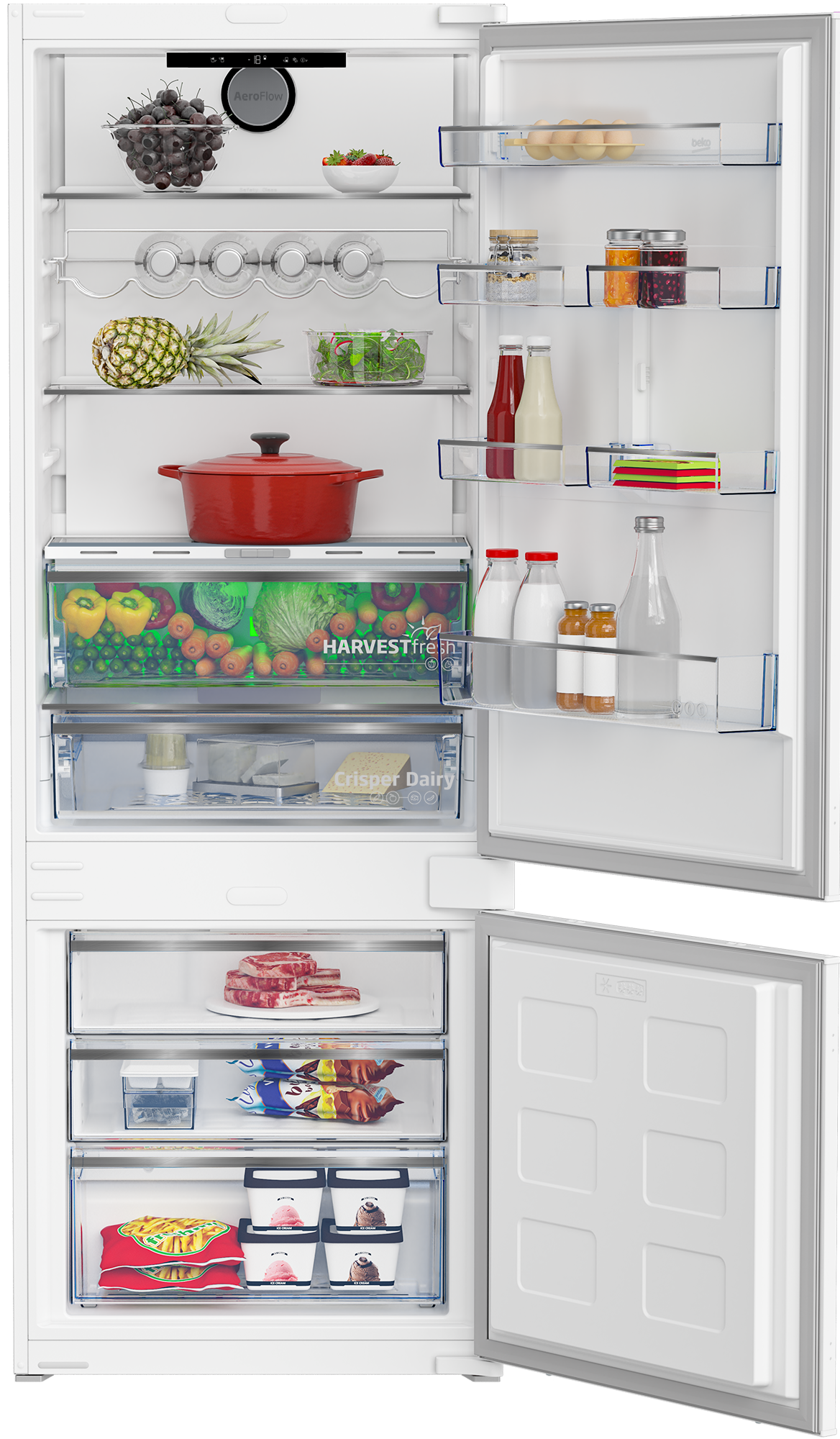 Встраиваемый холодильник BEKO BCNE400I35ZS
