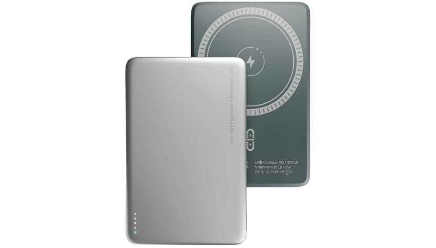 Внешний АКБ Olmio QM-15 5000mAh 20W/15W wireless серебристый