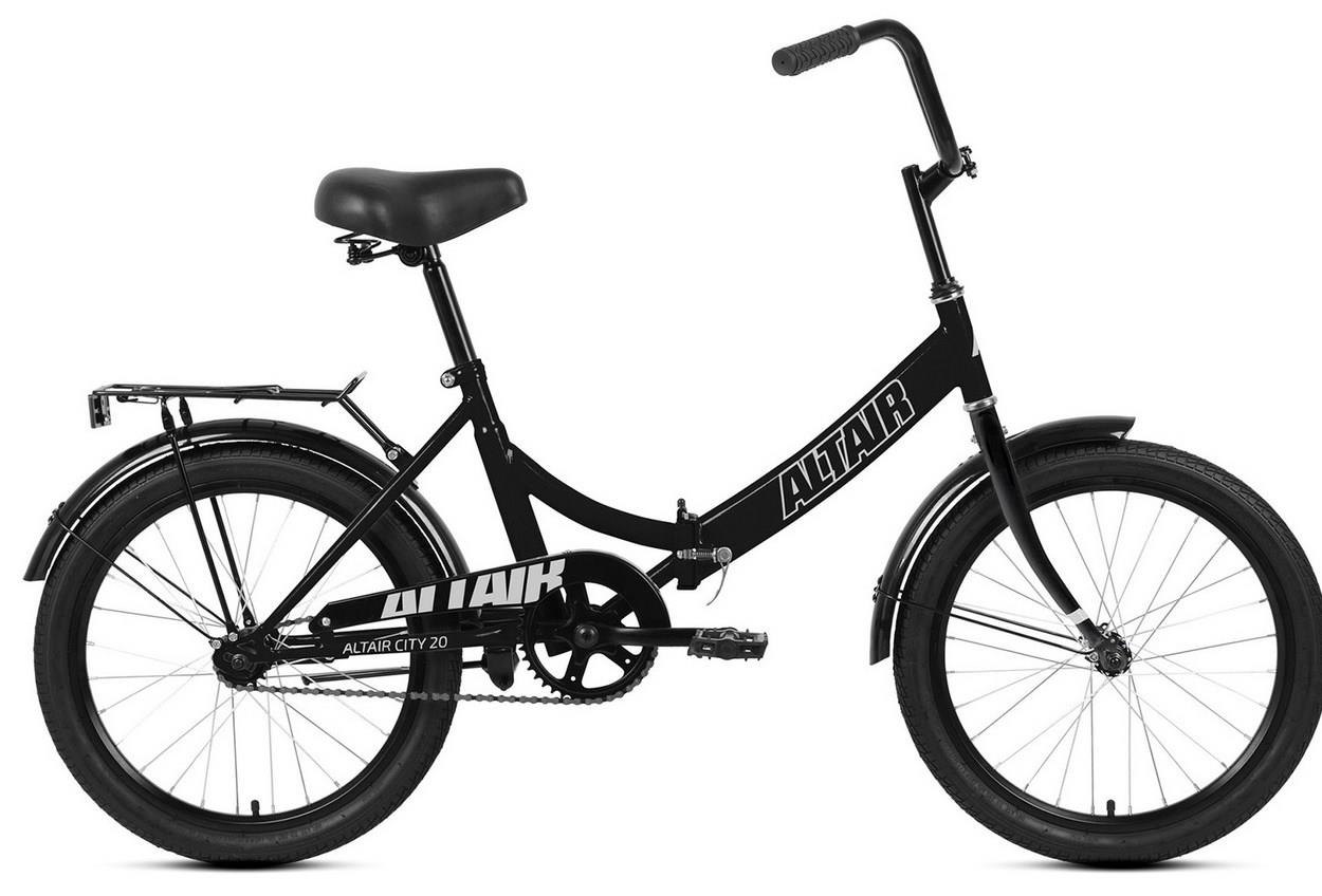 Велосипед Altair City 20 (20" 1 ск. рост 14"скл.) 2022 черный/серый