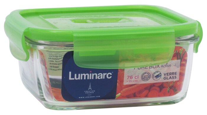 Контейнер Luminarc Purebox Active Neon Mix P4566 квадратный 760 мл