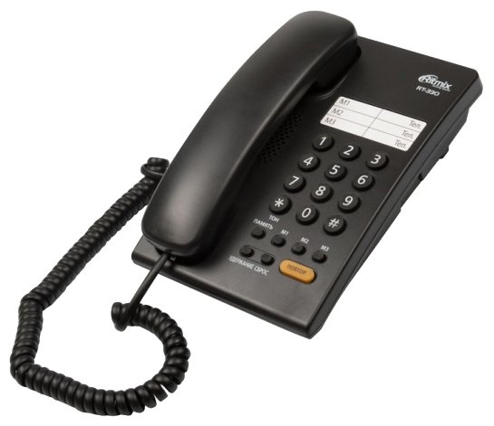 Телефон проводной Ritmix RT-330 Black