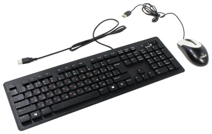 Клавиатура и мышь Genius SlimStar C115 Black USB