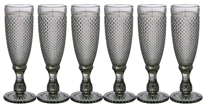 Набор бокалов для шампанского Lefard 781-154 Гранат "Muza Color" 6шт 150мл