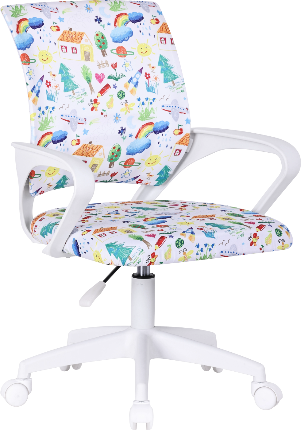 Детское комп. кресло Defender Fiesta Белый + Детск.рисунок