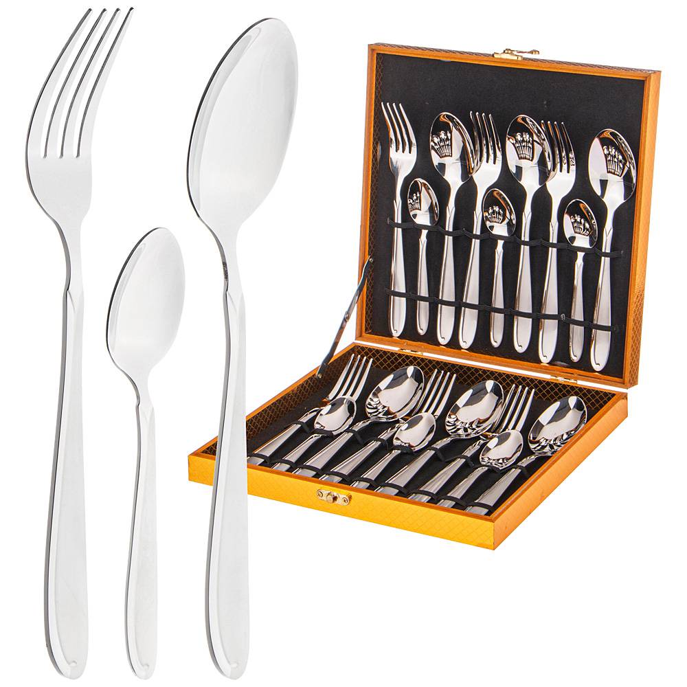 Набор столовых приборов Agness 942-019 (18пр.) в деревянном кейсе