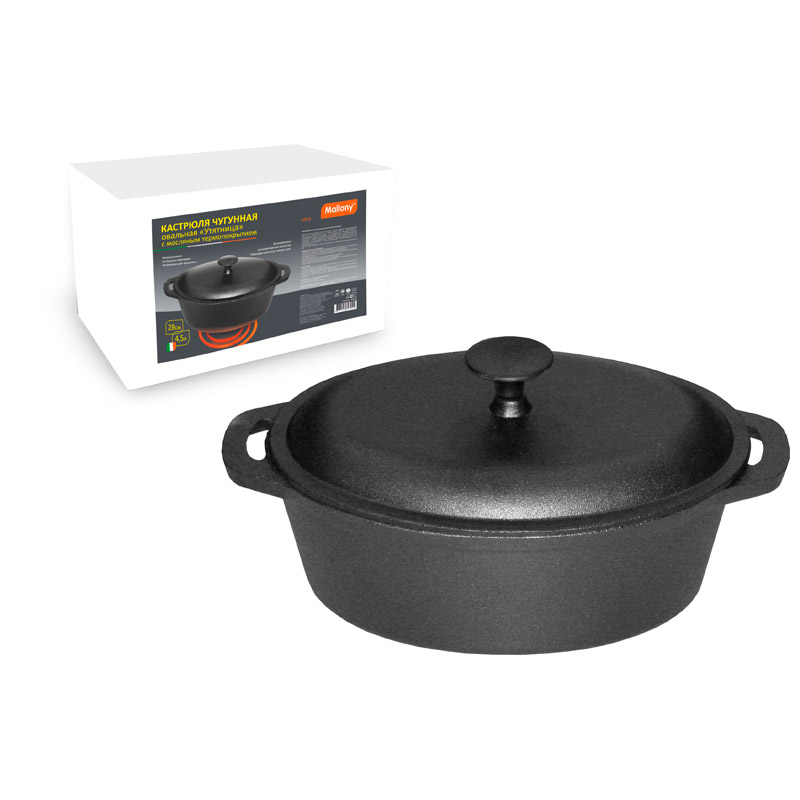 Утятница чугунная Mallony KВ28 3,9 л 980003