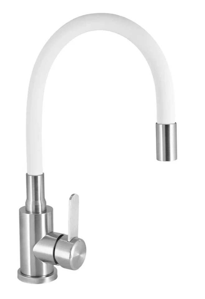 Смеситель Wisent для кухни гибкий Белый W740333-3