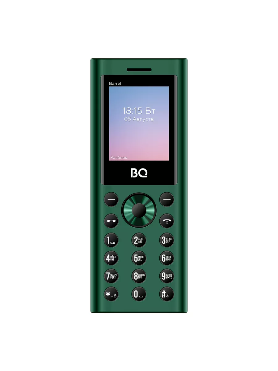 Мобильный телефон BQ 1858 Barrel Green+Black