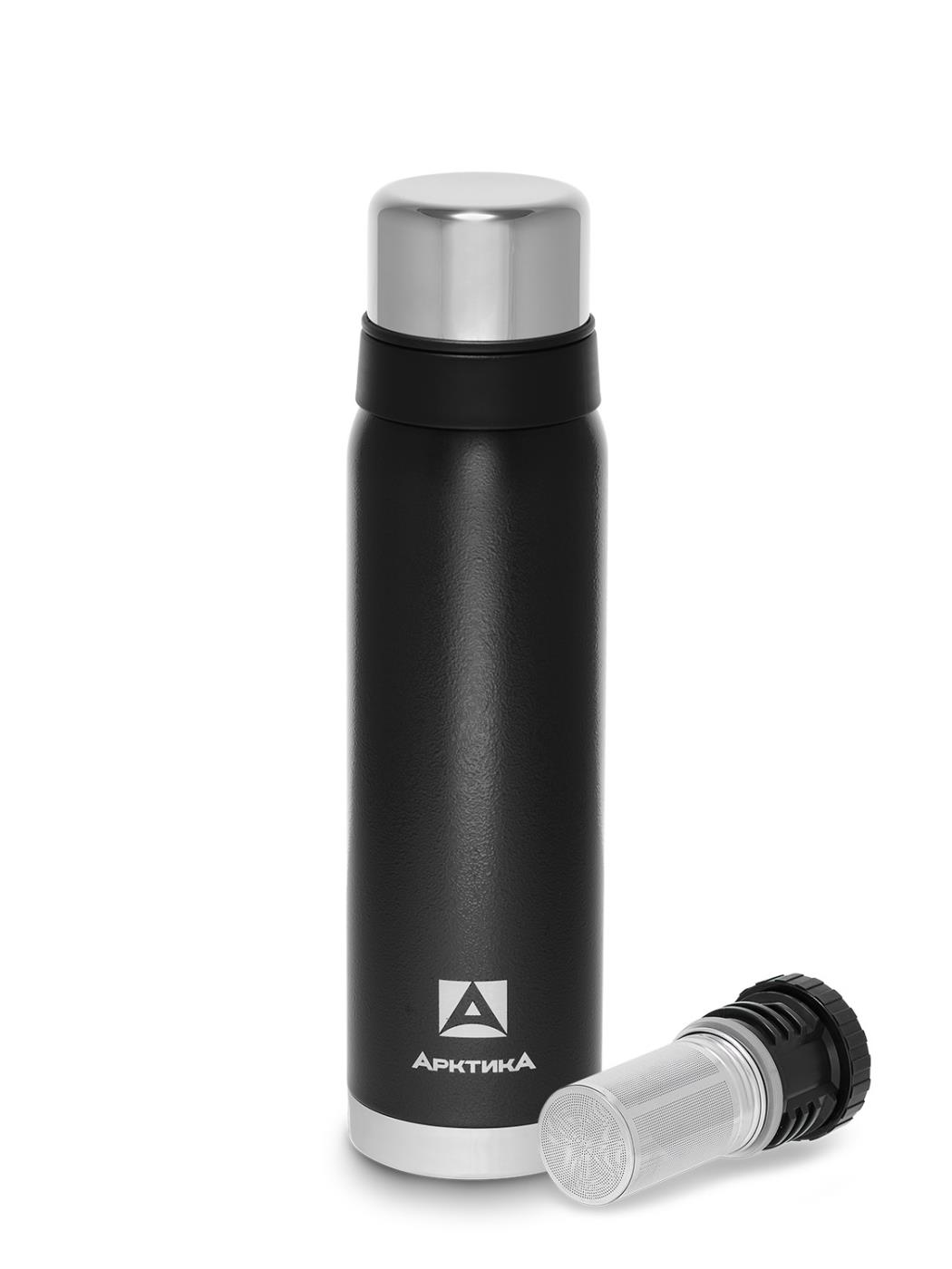 Термос Арктика 106-900C-BK Черный с ситечком 0,9 л