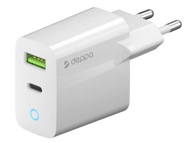 СЗУ Deppa USB + Type-C PD QC 3.0 65Вт White