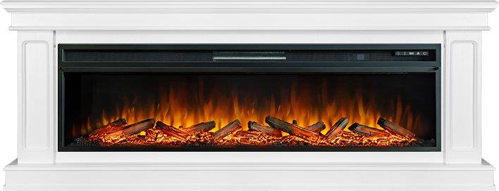 Каминокомплект: Портал Geneva белый с очагом Royal Flame Vision 60 LOG LED