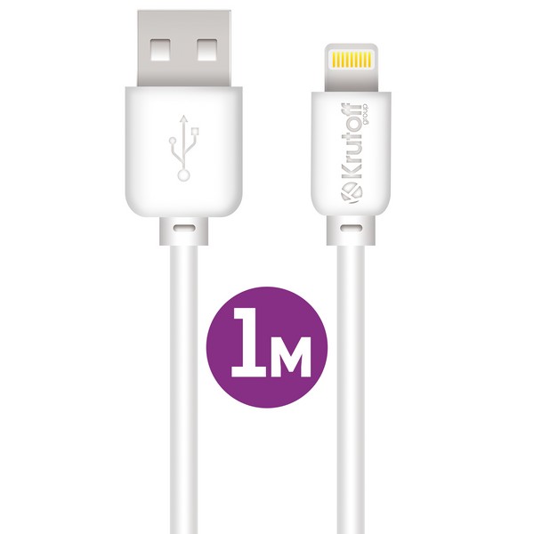 USB кабель Lightning Krutoff Classic (1m) белый