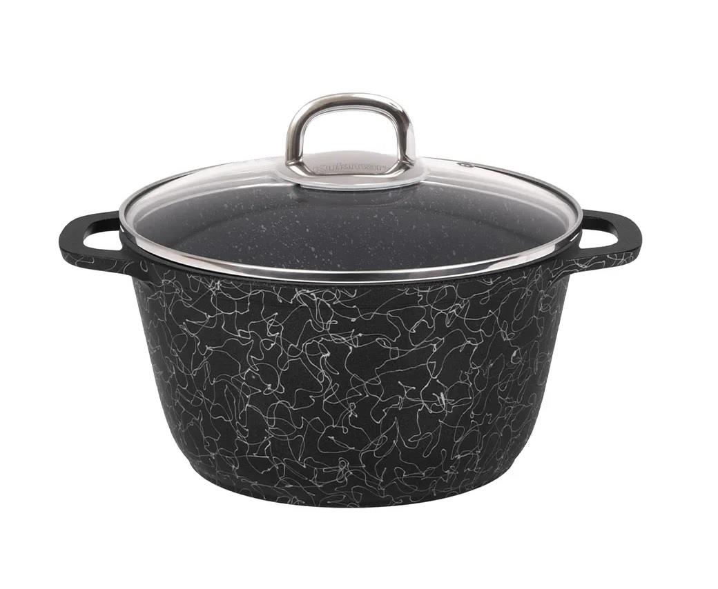 Кастрюля Kukmara Грация 4,5 л Черный/серебро кчс45а