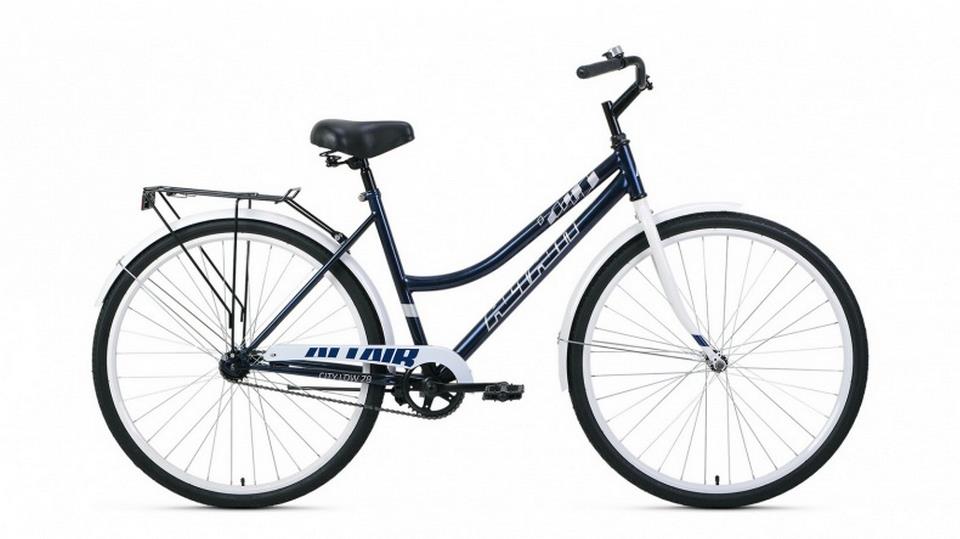 Велосипед Altair City 28 low (28" 1 ск. рост 19") 2022-23 темно-синий/белый