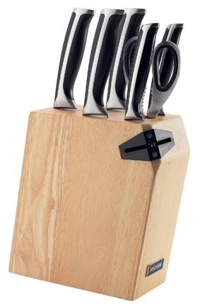 Набор кухонных ножей Nadoba Ursa 722616, 5 ножей и ножницы с подставкой