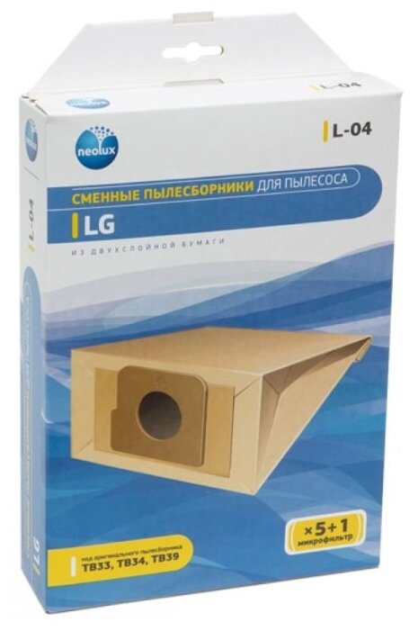 Пылесборник бумажный Neolux L-04 (LG TB-33)
