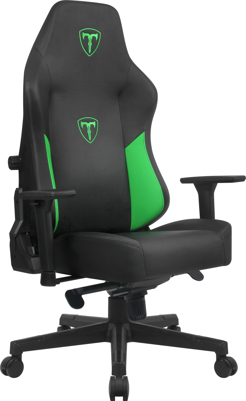 Игровое кресло T-Line Grand (Экокожа) Black+Green