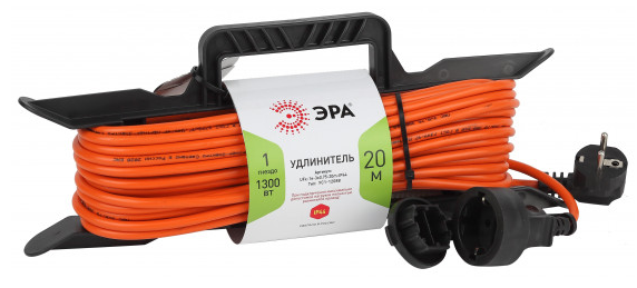 Удлинитель силовой ЭРА UFx-1e-3x0.75-20m-IP44 на рамке