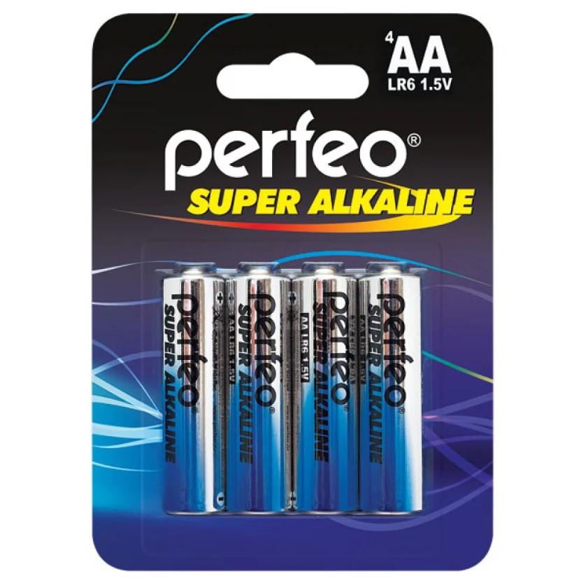 Эл.питания Perfeo Super Alkaline LR6/4BL AA (1BL-4шт)