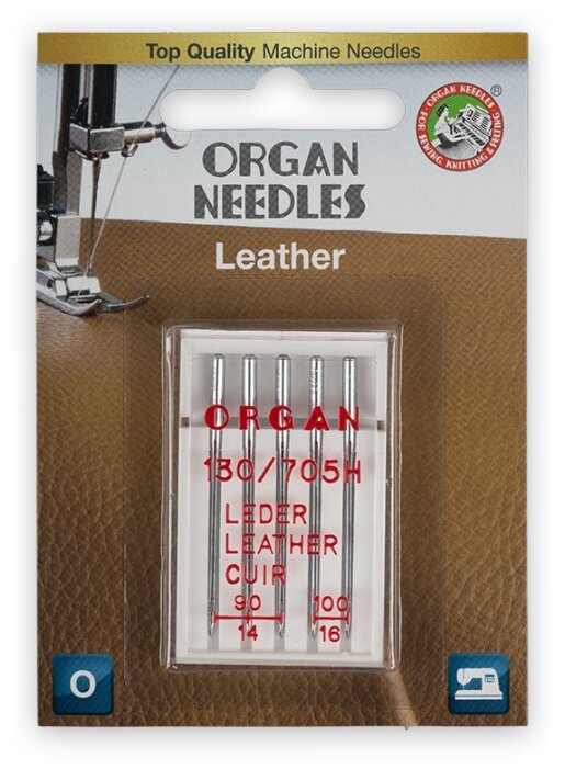 Иглы Organ  Leather 5/90-100 Blister