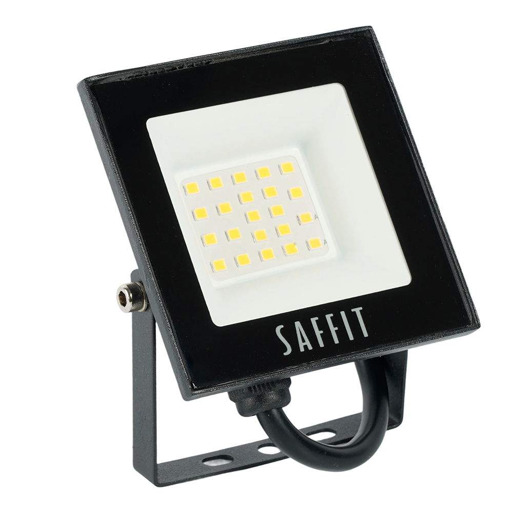 Прожектор Saffit SFL90-30 (30W(2700lm) 2835SMD 6400K 6K 100х30х120 черный IP65