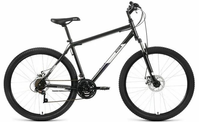 Велосипед Altair MTB HT 27,5 2.0 D (27,5" 21ск. рост 19") 2022 черный/серебристый
