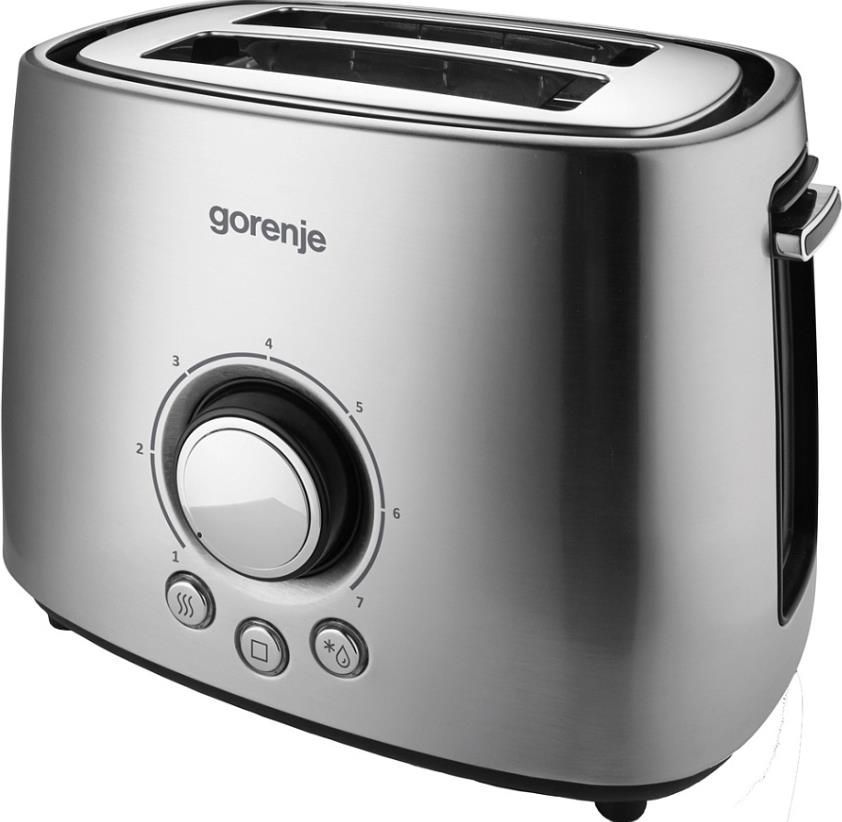 Тостер Gorenje T1000E серебристый/черный