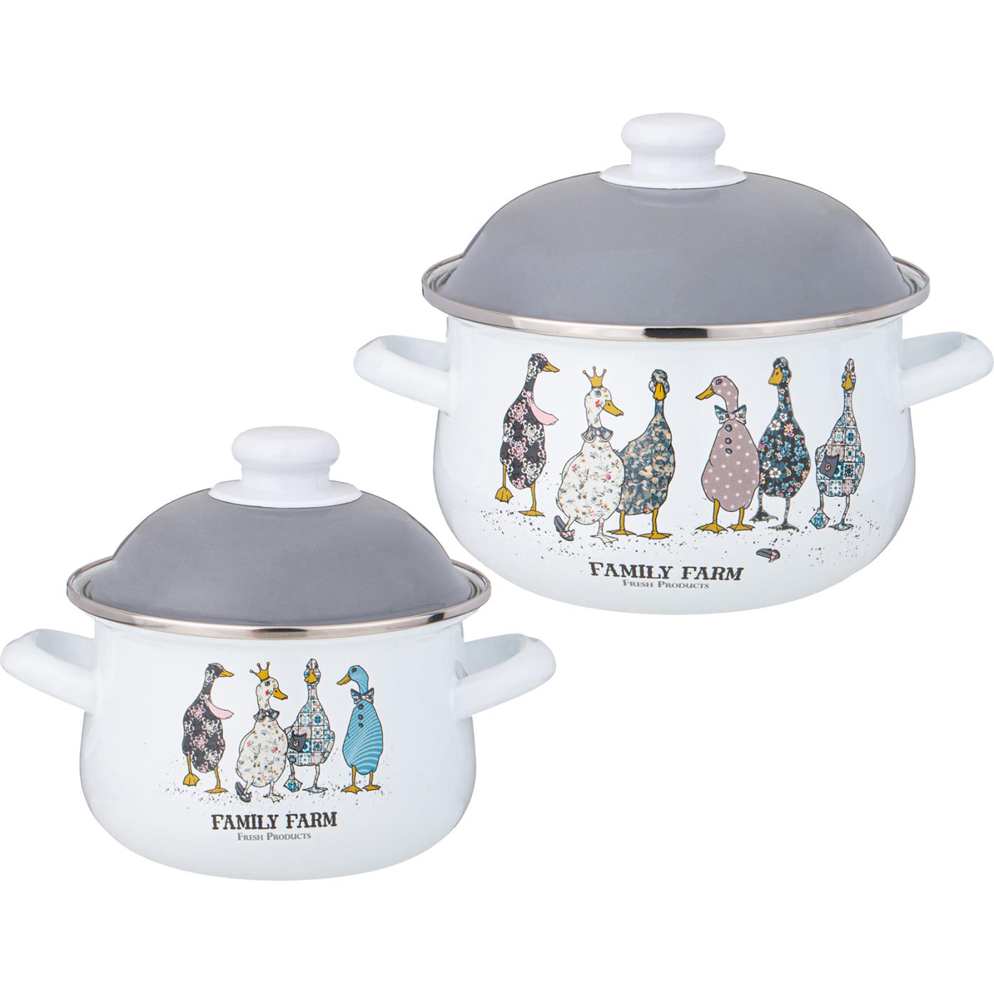 Набор кастрюль Agness Family Farm 4 пр. 1,5 л, 2,8 л 934-718