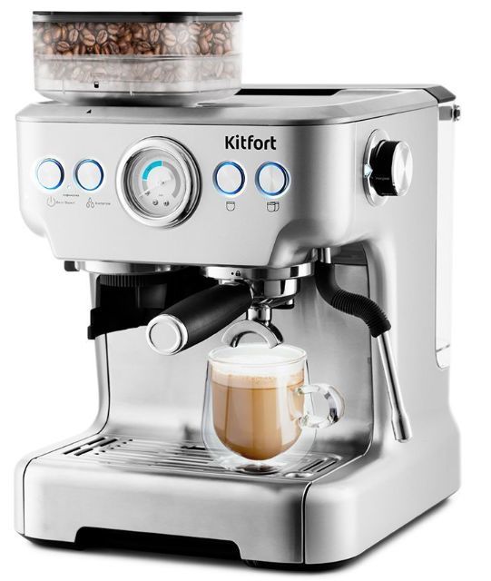 Кофеварка Kitfort KT-755 серебристый