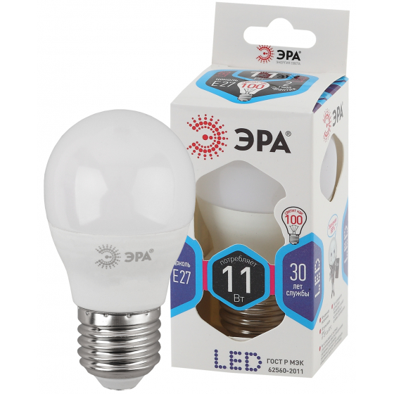 Лампы Эра LED smd P45-11W-840-E27