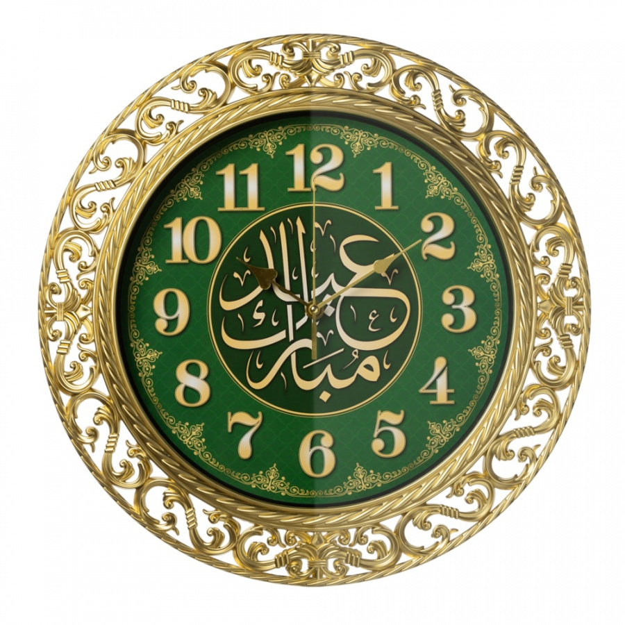 Часы настенные Рубин круг с узором d=39,5см, корпус золотой "Молитва" "Рубин"