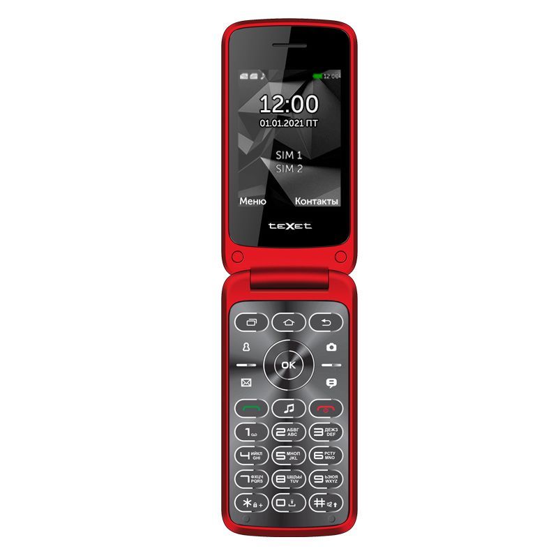 Мобильный телефон teXet TM-408 цвет красный