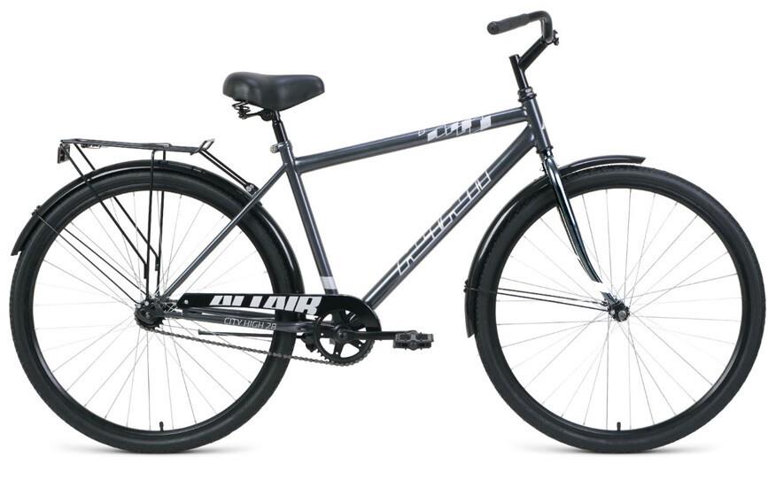 Велосипед Altair City 28 high FR (28" 1 ск. рост 19") 2022-23 темно-серый/серебристый