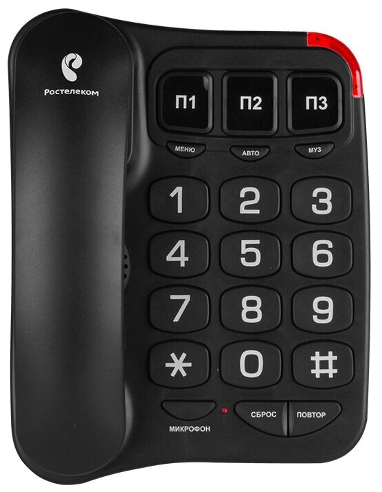 Телефон проводной teXet TX-214 Черный