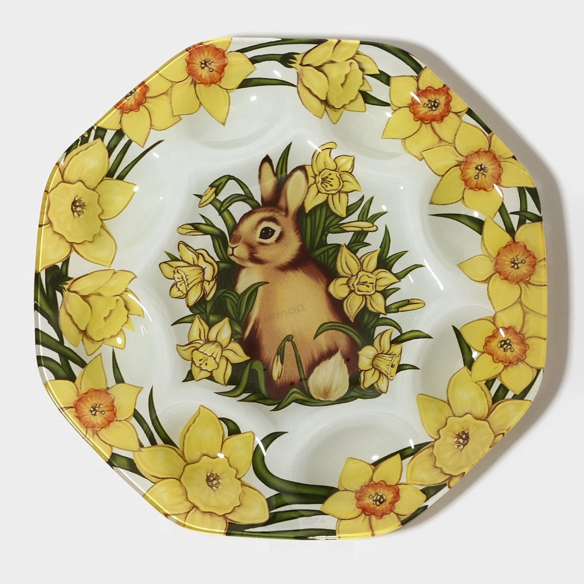 Блюдо для подачи яиц Доляна Кролик в цветах 22 см/8 яиц 9093965