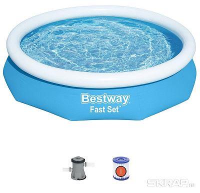 Бассейн надувной Bestway 57458, 305 х 66 см