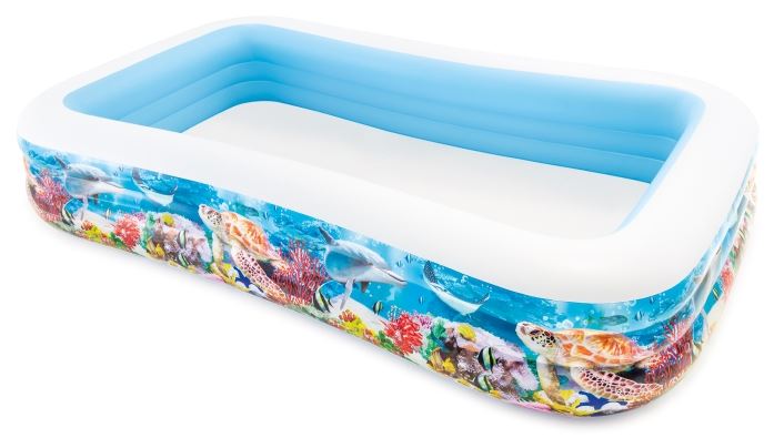 Бассейн надувной Intex 58485NP 305x183x56 см.Прямоугольный. Морская жизнь . (в коробке) Новинка