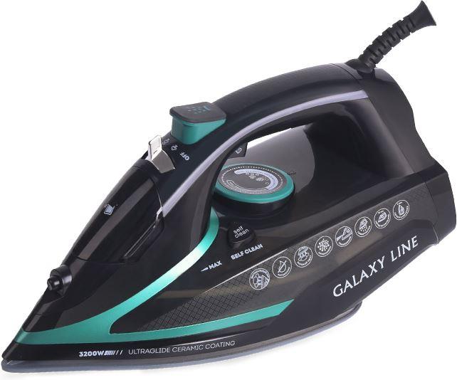 Утюг Galaxy LINE GL 6136 черный с зеленым