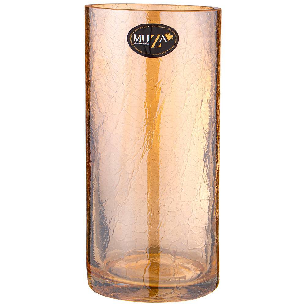 Ваза Muza Cracle Amber 25 см 380-630