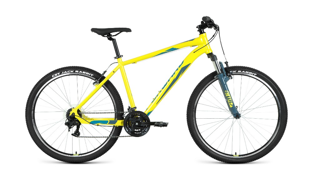 Велосипед Forward Apache 27.5 1.2 S (27.5" 21ск. рост 15") 2020-21 желтый/зеленый
