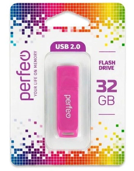 USB накопитель 32Gb USB2.0 Perfeo C11 Rosy