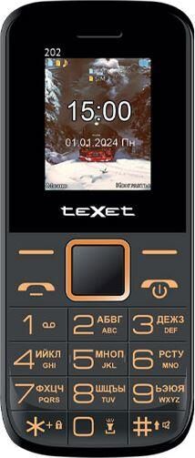 Мобильный телефон teXet TM-202 черный
