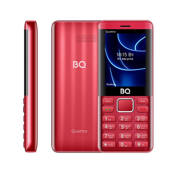 Мобильный телефон BQ-2453 Quattro Красный