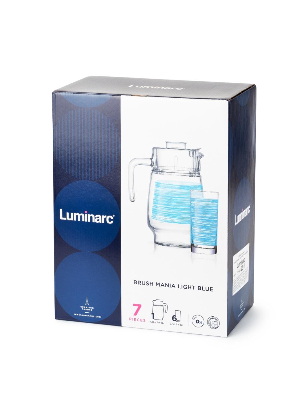 Набор питьевой Luminarc Брашмания Лайт Блю 7 предметов Q6016