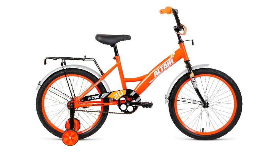 Велосипед Altair Kids 20 (1 ск. рост 13") 2021-22 ярко-оранжевый/белый