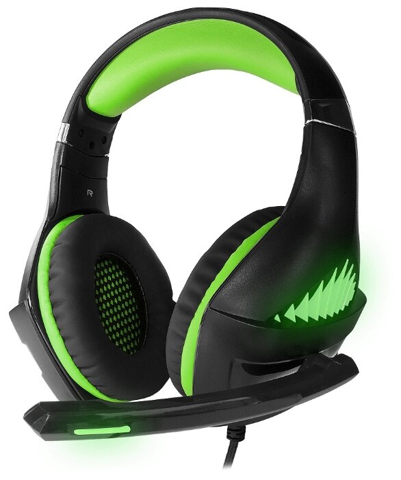 Гарнитура CROWN CMGH-21-02 Black&green