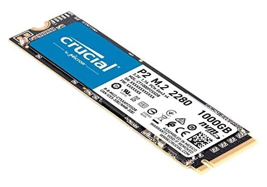 SSD M.2 1Tb Crucial P2 2280 PCIe Gen3 NVMe Retail CT1000P2SSD8