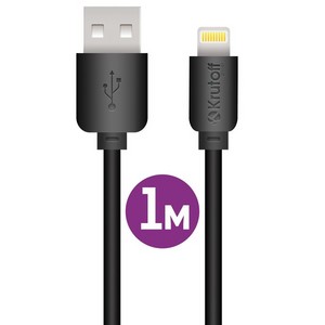 USB кабель Lightning Krutoff Classic (1m) черный